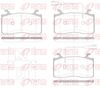 Комплект тормозных колодок, дисковый тормоз REMSA 1759.12 (PCA175912, 22507, 22508, 22509)