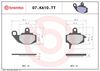 BREMBO Brake Pad Set, disc brake 07KA10TT