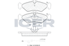 Комплект гальмівних колодок, дискове гальмо ICER 141102 (21621, 21622, D951-7850)