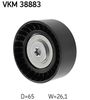 SKF Deflection/Guide Pulley, V-ribbed belt VKM 38883