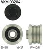 Механізм вільного ходу генератора SKF VKM 03204 (VKN 350)