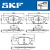 Комплект тормозных колодок, дисковый тормоз SKF VKBP 80320 A (25804, 25805, 25806)