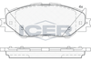 Комплект гальмівних колодок, дискове гальмо ICER 181750 (23983, D1178-8294)