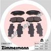 Комплект гальмівних колодок, дискове гальмо ZIMMERMANN 23868.170.1 (23868, 23869, D914-7795, 23870)