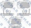 Комплект тормозных колодок, дисковый тормоз FOMAR Friction FO 860781 (21232, 24231)