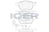 Комплект тормозных колодок, дисковый тормоз ICER 181331-203 (20676, 23007)