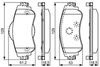 Комплект тормозных колодок, дисковый тормоз BOSCH 0 986 495 304 (BP1593, E9 90R-02A1080/3107, 25220;25221)