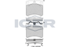 Комплект гальмівних колодок, дискове гальмо ICER 141168 (20651, 21634, 21635, D703-7577)