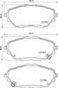 Комплект тормозных колодок, дисковый тормоз BREMBO P 83 171 (22783, 22784, 22782, D2065 9297)