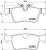 Набір гальмівних колодок, дисковий гальмо HELLA PAGID 8db 355 025-971 (T4175, 22568, 22582, 9163d1938)