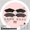 Комплект гальмівних колодок, дискове гальмо ZIMMERMANN 24638.190.1 (24638, 24639, 24640)