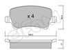 Набір гальмівних прокладок, дискове гальмо CIFAM 822-676-0 (D1307, 24496)