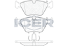 Комплект тормозных колодок, дисковый тормоз ICER 181296 (21677, 21685, 21990, D1410-8522, D947-7592)
