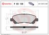 Комплект тормозных колодок, дисковый тормоз BREMBO P 83 138 (25481, D1325 8437)