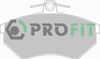 Комплект гальмівних колодок, дискове гальмо PROFIT 5000-0774