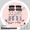 Комплект тормозных колодок, дисковый тормоз ZIMMERMANN 24643.170.2 (24643, D1780-9009, D1785-9009)