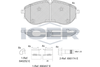 Комплект гальмівних колодок, дискове гальмо ICER 142395 (22493)