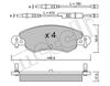 Комплект гальмівних колодок, дискове гальмо METELLI 22-0330-0 (D2348, 23276)