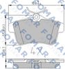 Комплект тормозных колодок, дисковый тормоз FOMAR Friction FO 896581 (24922)