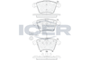 Комплект гальмівних колодок, дискове гальмо ICER 181778 (23747, 23748, 23749)