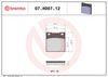 BREMBO Brake Pad Set, disc brake 07HO0712