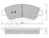 Комплект гальмівних колодок, дискове гальмо CIFAM 822-327-0 (D1570, 24101, 23954, D1213, D1943, 23599)