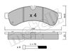 Комплект гальмівних колодок, дискове гальмо METELLI 22-0851-0 (D2358, 29231)