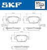 Комплект тормозных колодок, дисковый тормоз SKF VKBP 90767 E (23714, 25526, 25527)
