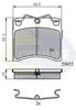 Комплект гальмівних колодок, дискове гальмо COMLINE CBP0925