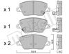 Комплект тормозных колодок, дисковый тормоз METELLI 22-1103-0 (22399, D2066, 22397, 22398)