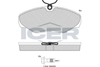 Комплект гальмівних колодок, дискове гальмо ICER LM1315-701 (23098, 23099, D1500-8699)
