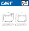 Комплект тормозных колодок, дисковый тормоз SKF VKBP 81056 E (21459, 21897)