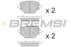 Комплект тормозных колодок, дисковый тормоз BREMSI BP3863 (20764, 20765, SPB863)