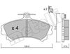 Комплект тормозных колодок, дисковый тормоз METELLI 22-0216-1 (21920, 21796, D1494)