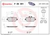 Комплект гальмівних колодок, дискове гальмо BREMBO P 06 091 (23916, 23915, D1308 8992)