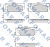 Комплект тормозных колодок, дисковый тормоз FOMAR Friction FO 936481 (25097, 25096)