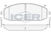 Комплект гальмівних колодок, дискове гальмо ICER 181448 (23611, 23612, 24132, D1958-9184)