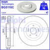 Гальмівний диск DELPHI BG5116C