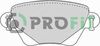 Комплект тормозных колодок, дисковый тормоз PROFIT 5000-1416
