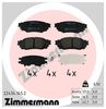 Комплект гальмівних колодок, дискове гальмо ZIMMERMANN 22434.145.2 (22434, 22434 145 0 4)