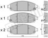 Комплект тормозных колодок, дисковый тормоз METELLI 22-0719-0 (D1181, 24252, 24250, D1080, 24251)