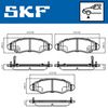 Комплект тормозных колодок, дисковый тормоз SKF VKBP 80500 A (23605)