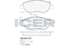 Комплект гальмівних колодок, дискове гальмо ICER 181445-701 (23711, 23712, 23713, D1536-8745)