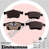Набір гальмівних колодок, дисковий гальмо ZIMMERMANN 25906.200.1 (24727, 25906, 25907)
