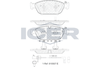 Комплект гальмівних колодок, дискове гальмо ICER 181993 (25158, 25159, D1549-8758)