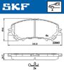 Комплект гальмівних колодок, дискове гальмо SKF VKBP 80557 A (22065)