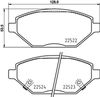 Комплект гальмівних колодок, дискове гальмо BREMBO P 59 093 (22523, 22524, 22522)