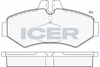 Комплект тормозных колодок, дисковый тормоз ICER 141289 (23021, 23535, D928-7829)