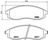 Комплект тормозных колодок, дисковый тормоз BREMBO P 54 032 (23316, 23317, 23086)