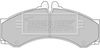 Комплект гальмівних колодок, дискове гальмо BORG & BECK BBP1589